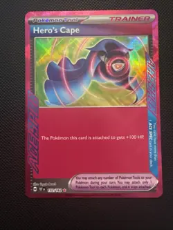 Pokemon TCG Temporal Forces Hero's Cape Ace Spec Rare Holo Card 152/162 - Image 1