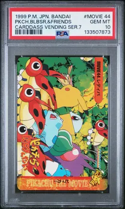 PSA 10 2025 CERT POP 5 PKCH,BLBSR,&FRIENDS 1999 POKEMON JPN BANDAI CARD MOVIE 44 - Image 1