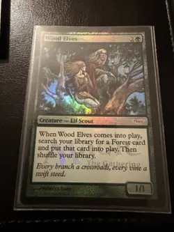 MTG Wood Elves Gateway Foil DCI Promo Card Magic: The Gathering - Image 1