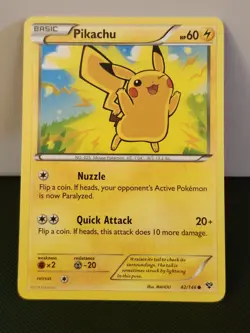 Pokemon TCG Card Pikachu XY Base Set 42/146 2014 - Image 1