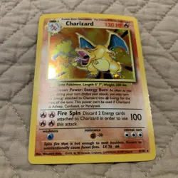 Charizard Pokemon(1999) Base Set- Unlimited- 4/102 Holo card - Image 1