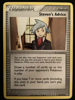 Pokemon TCG Steven's Advice Trainer Non-Holo Uncommon Card 83/108 - Image 1
