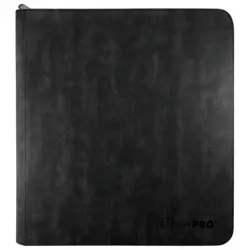 Ultra Pro 12 Pocket Page Binder - Premium Suede - Jet Black Gray 480 Card Count - Image 1