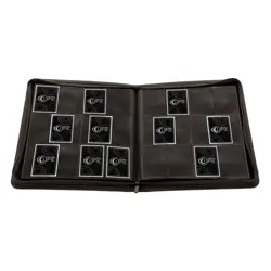 Ultra Pro 12 Pocket Page Binder - Premium Suede - Jet Black Gray 480 Card Count - Image 2