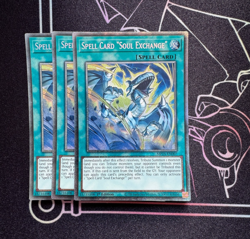 3x Spell Card “Soul Exchange” - MP25-EN007 - 1st Starlight Rare NM - Image 1
