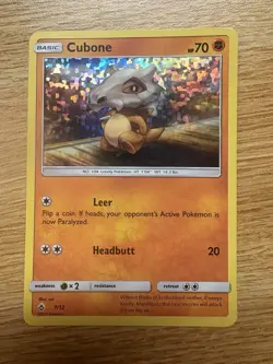 Cubone 7/12 McDonald’s Exclusive Confetti Holo 2018 Promo Card Pokemon TCG - Image 1