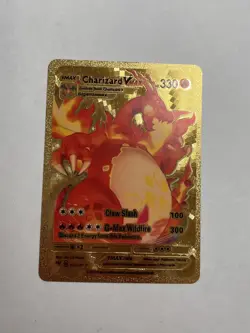 Charizard VMAX - Gold Foil Pokemon Display Card HP330 074/073 Fan Art NM - Image 1