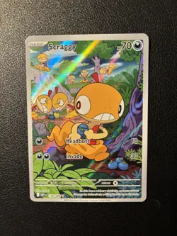 Pokemon Cards Scraggy 138/086 White Flare Illustration Rare NM - Image 1