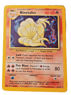 Ninetails 12/102 Base Set Holo Rare Pokemon Card Good condition nine tails - Image 4