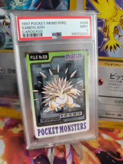 Pokemon Card Sandshrew Sandamer Pocket Monsters Carddass 1997 Japanese PSA 9- - Image 1