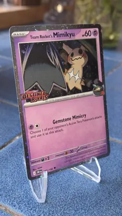 Pokemon Team Rocket's Mimikyu Stamped Prerelease Promo Card 087/182 - Nm - Image 5