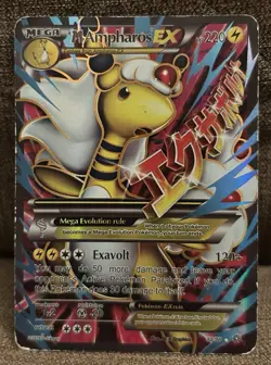Pokemon M Ampharos EX Full Art Card 88/98 XY Ancient Origins - Image 1