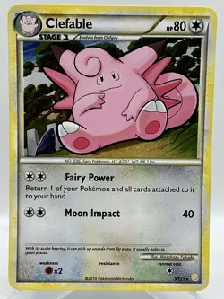 Clefable 3/123 Heart Gold Soul Silver Holo Rare 2010 Vintage Pokemon TCG Card - Image 1