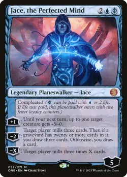 ONE JACE THE PERFECTED MIND 1x Rare Magic Phyrexia All Will Be One MTG NM - Image 1