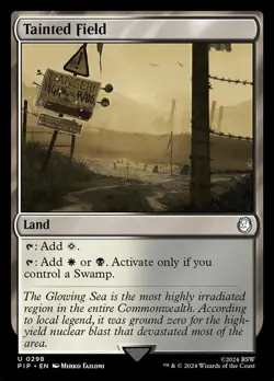 1 x Tainted Field - Foil - Universes Beyond: Fallout - Light Play - MTG - Image 1
