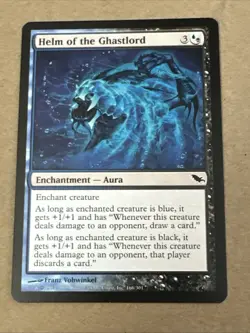 Helm Of The Ghastlord X1 Shadowmoor NM Condition See Front/back Pics - Image 1