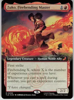 MTG Zuko, Firebending Master (Extended Art) Foil NM Avatar: The Last Airbender: - Image 1