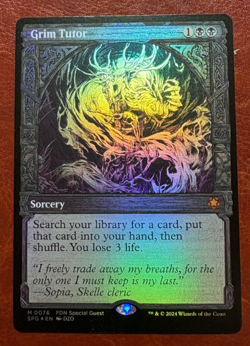1x NM SHOWCASE SPECIAL GUEST Grim Tutor - 0076 M SPG - MTG Magic Never Played x1 - Image 1