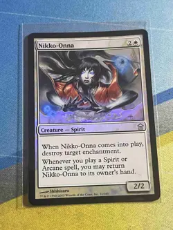 Magic the Gathering MTG Saviors of Kamigawa NIKKO-ONNA Foil - Image 1