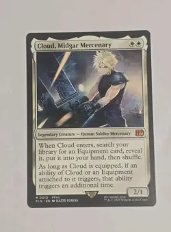 MTG Cloud, Midgard Mercenary Mythic M 0010 Final Fantasy FFVII NM Condition - Image 1