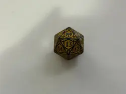 Magic the Gathering MTG Kaldheim KHM Gold Oversized Spindown Die Dice D20 - Image 2