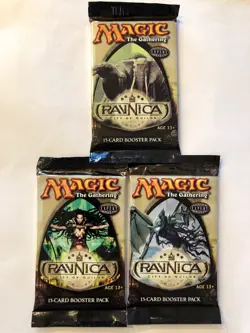 RavnicaL City of Guilds Pack X (3) Factory Sealed Pack Booster MTG (RG) 4RCards - Image 1