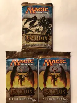 Conflux Booster X (3) Packs (ENGLISH) FACTORY SEALED MTG (RG) 040725.01 4RCards - Image 1