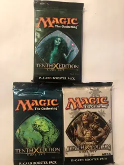 3 X Magic The Gathering MTG 10th Edition Game booster packs - Image 1