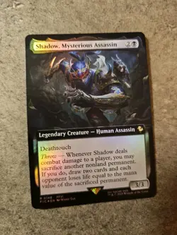 2025 Magic MTG Final Fantasy Shadow Mysterious Assassin R0148 Extended Art Foil - Image 1