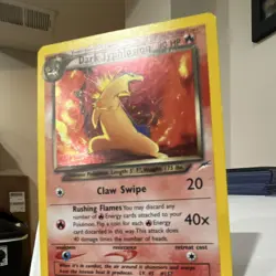 Pokemon Dark Typhlosion Neo Destiny Holo Rare 10/105 80 HP English TCG Card 2002 - Image 2