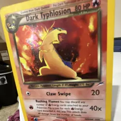 Pokemon Dark Typhlosion Neo Destiny Holo Rare 10/105 80 HP English TCG Card 2002 - Image 4