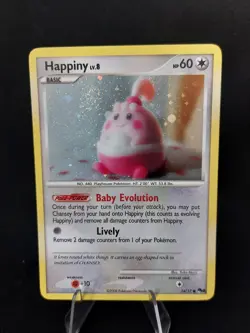Happiny 14/17 - Holo SWIRL ꩜ POP Series 8 2008 Vintage - Pokemon TCG - LP - Image 1