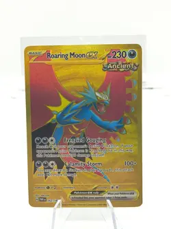 Roaring Moon Ex 262/182 | Paradox Rift Gold Hyper Rare Full Art Pokemon Card - Image 1