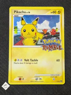 Pikachu 7/16 - Pokemon Rumble Holo Stamped 2009 Pokemon TCG LP - Image 1