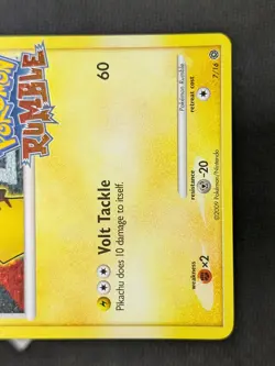 Pikachu 7/16 - Pokemon Rumble Holo Stamped 2009 Pokemon TCG LP - Image 5
