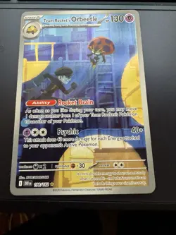 Pokemon TCG Team Rockets Orbeetle Destined Rivals 198/182 Illustration Rare Card - Image 1