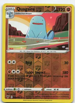 Quagsire 084/185 Rare Reverse Holo SWSH04: Vivid Voltage NM Pokemon - Image 1