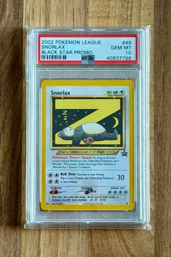 PSA 10 Gem Mint Snorlax 2002 Pokemon League Promo Black Star #49 - Image 1