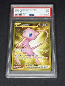 2023 Pokemon 151 Set #205 Mew Ex Hyper Rare PSA 7 - Image 1