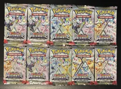 Pokemon Prismatic Evolution Booster Packs Lot Of 10 Factory Sealed - Image 1