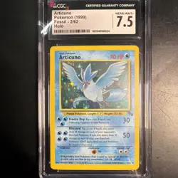 1999 Pokemon Fossil Articuno-Holo #2 PSA 7.5 Near Mint + - Image 1