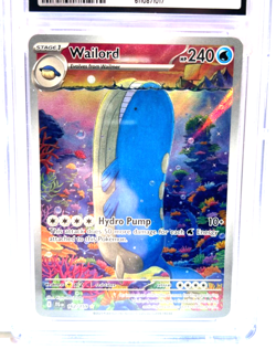 2025 POKEMON GEM MINT WAILORD # 162/159 HOLO GRADE 10 AWESOME ! - Image 2