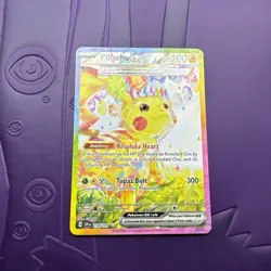 Pokemon TCG Pikachu ex Special Illustration Rare Holo 238/191 Surging Sparks LP - Image 1