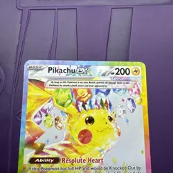 Pokemon TCG Pikachu ex Special Illustration Rare Holo 238/191 Surging Sparks LP - Image 2