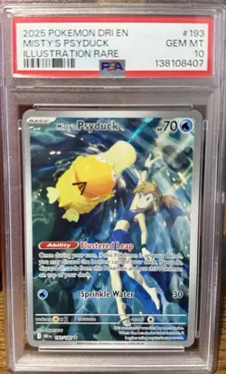 Pokemon Misty's Psyduck Illustration Rare #193 PSA 10 Gem Mint - Image 1