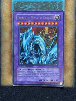 Yugioh Dragon Master Knight UE02-EN001 Ultra Rare Limited Edition DAMAGED - Image 1