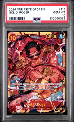 2024 ONE PIECE OP09-EMPERORS IN THE NEW WORLD #118 GOL D. ROGER PSA 10 - Image 1