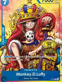 Monkey.D.Luffy (2nd Anniversary Stamped Promo) P-043 One Piece English - Image 1