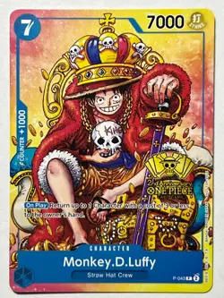 Monkey.D.Luffy (2nd Anniversary Stamped Promo) P-043 One Piece English - Image 2