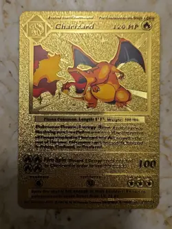 Charizard Gold Card Classic Pokemon Foil Art Card Rare - Image 2